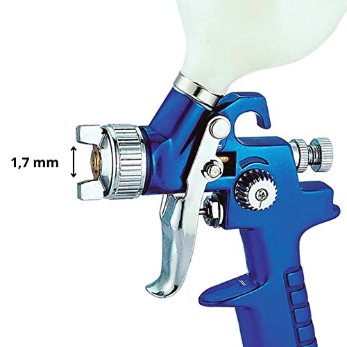 Pistola de pintura para pintar coches solucionando goteos con flujo por gravedad 5