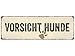 Produktbild Interluxe METALLSCHILD Blechschild Vorsicht *Hunde* Warnschild Haustier Zwinger Tor Deko