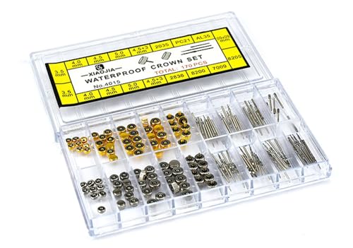 OTOOLWORLD Watchmaker Watch Crown Watch Stem Stainless Steel Watch Crown Spring Set Repair Tools