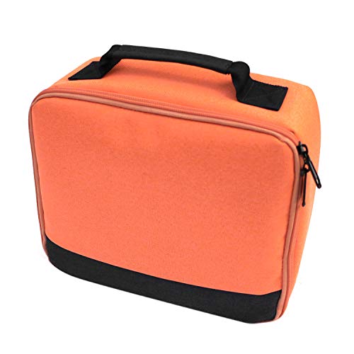 KURTIK Projector Bag, Portable Scratchproof Shockproof Canvas Storage Carry Case for Mini Printer Projectors (Orange)