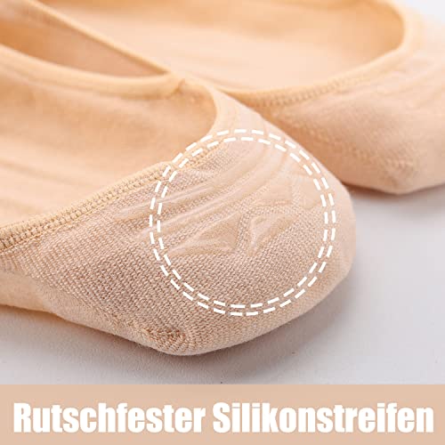 HIALTODAY 6 Paires de Chaussette Femme Invisible Homme Basse, Chaussettes Courtes Protège-Pied en Silicone pour Femmes et Hommes Socquettes Respirantes de Ballerine Antidérapantes Noir 39-42 – vue 4