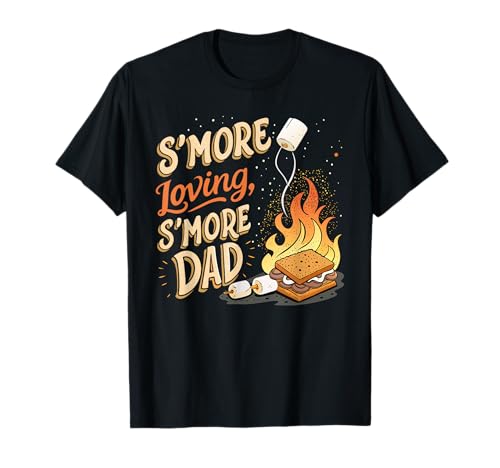 Retro Camping & Marshmallow - Funny S'more Dad Camiseta