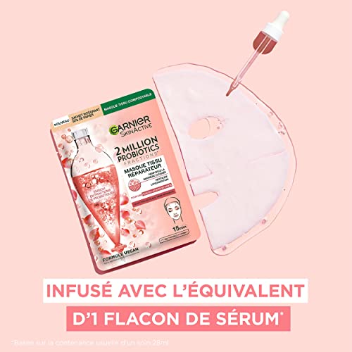 Masque Visage Réparateur Probiotiques Skinactive Garnier Le Masque Tissu - vue 5