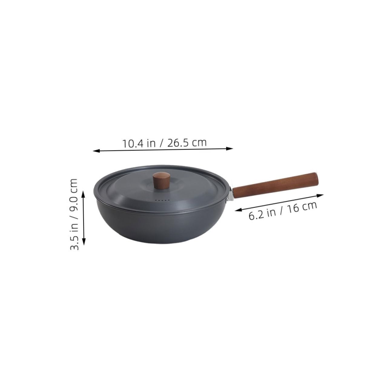 UKCOCO Poêle à Frire de Camping en Alliage D'aluminium, Surface Antiadhésive, Poignée Amovible, Chauffe Uniformément, Cuisine Extérieure et Pique-niques