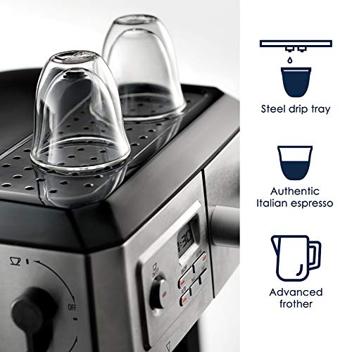De'longhi Bco330T Coffee, Espresso, Cappuccino Machine, 24" X 14" X 14", Black/Stainless Steel #TOP2
