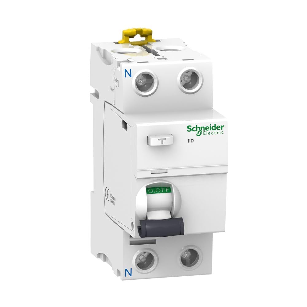 RASMACOR | Interruptor Diferencial Superinmunizado 2P 40A 30MA | A9R61240 | Acti9 iID | Tipo A-SI | Sensibidad 30ma | Frecuencia 50/60HZ | Norma EN/IEC 61008-2-1 CE 2 Polos 40 Amperes
