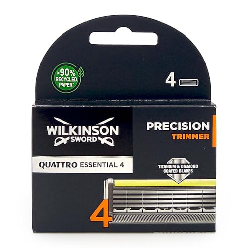 Wilkinson Sword - Quattro Titanium Précision - Lames de rasoir pour Homme - Pack de 4