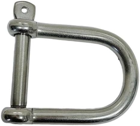 4 Pc Marine Stainless Steel T316 15/32" Wide D Shackle Screw Pin 2,850 Lbs WLL