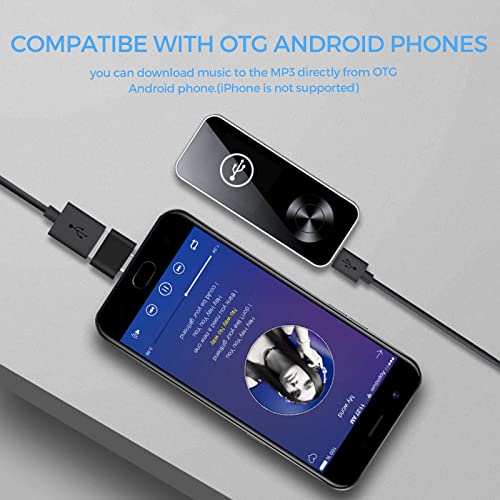 MP3 Player, Bluetooth, HD 1.8 Inch Screen, Built-in Speaker, HiFi Sound with FM Radio, Voice Recorde