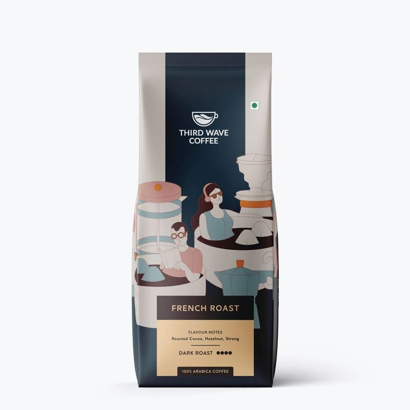 THIRD WAVE COFFEE ROASTERS French Roast 100% Arabica Coffee, 250 Gram Packet (Cold Brew/French Press)-picture-26
