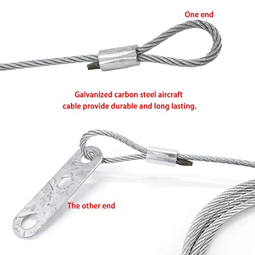 scottchen PRO Garage Door Safety Cable for Extension Springs Galvanized Carbon Steel 8-1/2 ft x 1/8" 7x7 Strands - 1Pair by scottchen PRO - Image 3