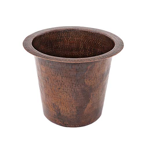 Premier Copper Products BR12WDB 12-Inch Universal Round Hammered Copper Champagne Bar Sink, Oil Rubbed Bronze Premier Copper Products BR12WDB 12-Inch Universal Round Hammered Copper Champagne Bar Sink, Oil Rubbed Bronze