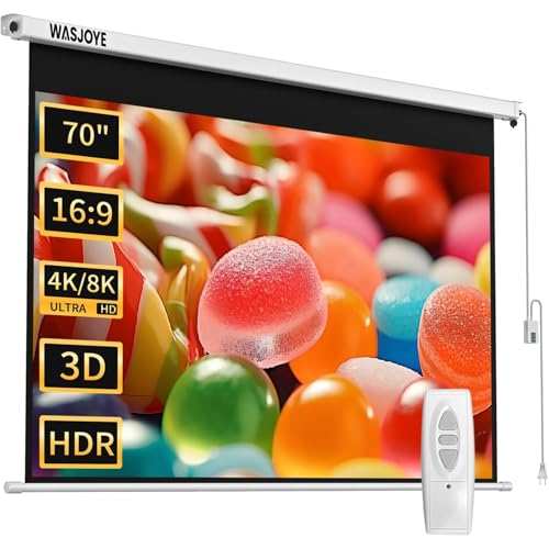 プロジェクタースクリーン 80インチ 16:9 両端給電 電動スクリーン Amazon | WASJOYE プロジェクタースクリーン 80インチ 16:9 電動