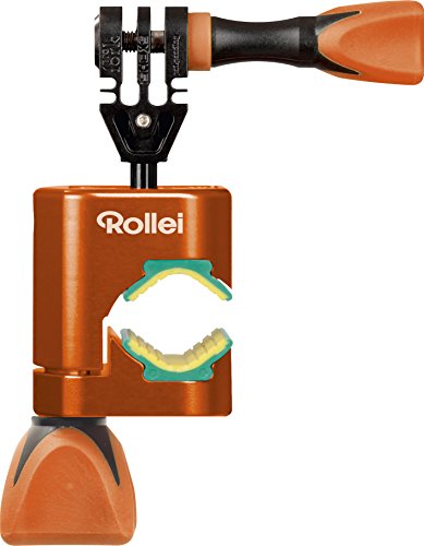 Rollei Cero Bicycle Mount - Professional Mounting System for Bikes - Suitable for Rollei Actioncams and GoPro - Orange