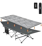 Amazon | KingCamp キャンプ コット 折りたたみベッド ワイド 高耐荷重