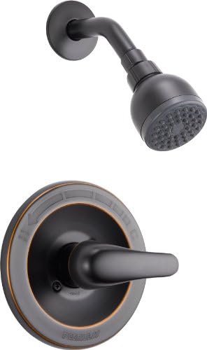 Peerless Single-Handle Shower Faucet Trim Kit With Single-Spray Touch-Clean Shower Head, Oil-Rubbed