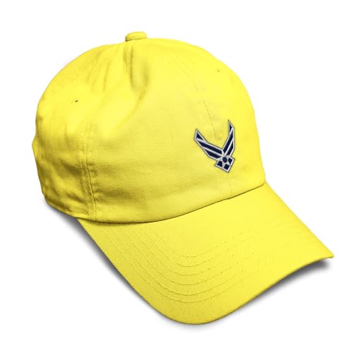 Image of Speedy Pros Soft Baseball Hat Embroidered Dad Hat Air Force Emblem Embroidery Men & Ladies Baseball Cap Cotton