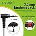 stdgove 3.5mm Wired Earpiece Coach Sideline Football Headset Referee Coaching Headphone with Boom Open Mic Microphone Intercom Commnication Earphone Coms Ear Piece for Ejeas v4 v6 pro(in Ear)