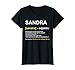 Damen T-Shirt Sandra | Vorname Geschenk | Name Witz Spruch T-Shirt