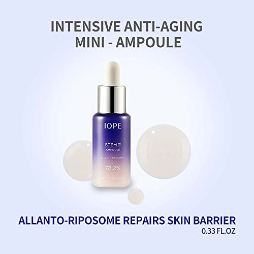 Iope Stem Iii Skin Care Set, Intense Anti-Aging Face Toner, Lotion, Ampoule With Hyaluronic Acid - Facial Care Kit For Hydration & Skin Barrier Strength, Korean Skin Care - 3Pcs With 2 Samples #TOP5