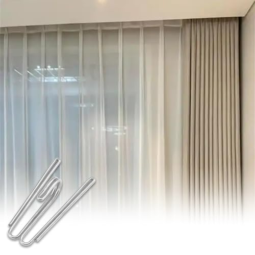 Miniatura 6 de 50 Piezas De Ganchos De Metal Para Cortinas Ganchos De Pliegues Para Colgar Cortinas