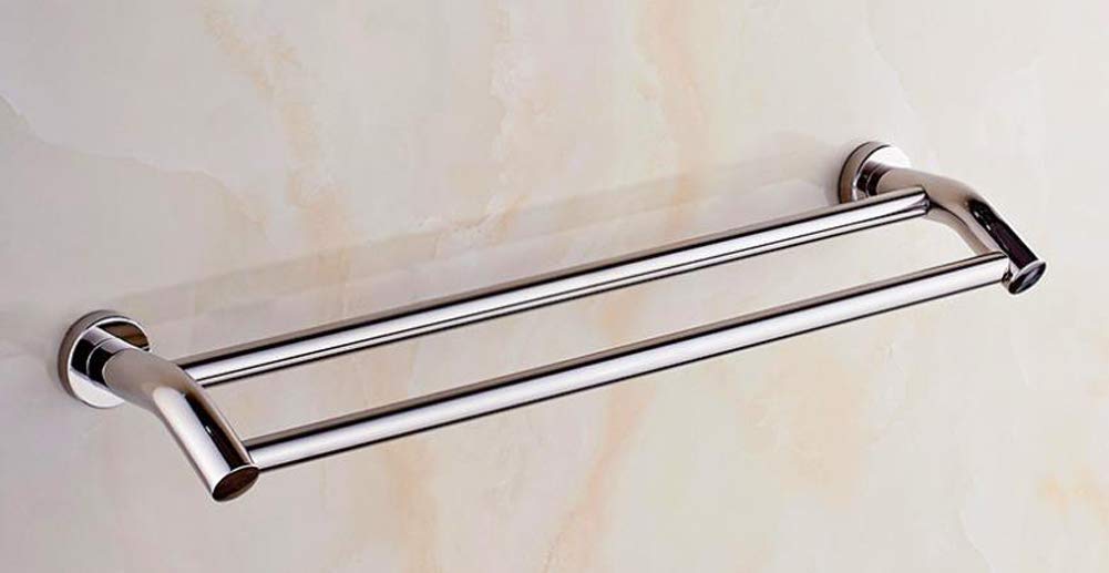 Porte-serviettes double barre pour éliminer l'humidité du linge de bain en inox 70cm