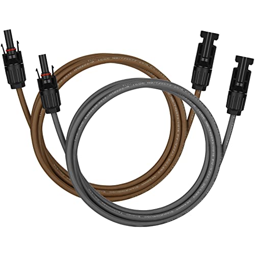 2 x 2m Solarkabel Verlängerungskabel 4mm², Solarkabel Verlängerungskabel mit Solarstecker M-C-4 beidseitig Verbindungskabel IP68 solar Kabel Verlängerung 1000V für PV Photovoltaik Solaranlage Cover