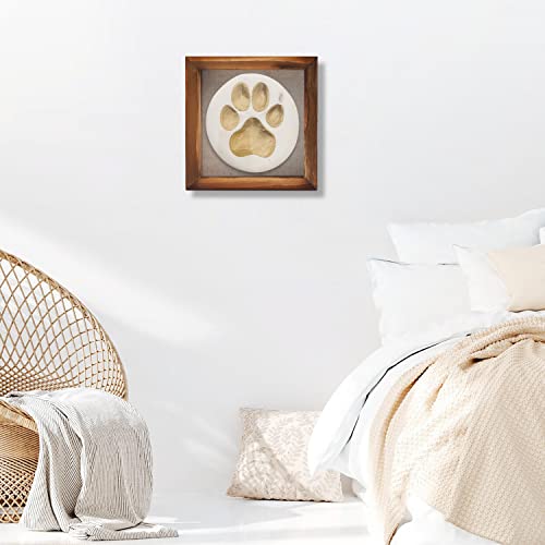 1DOT2 5x5 Small Shadow Box Frame Display Case, Grade A Natural Pine Wood HD Glass Front Soft Linen Back, 1.2 inches Interior Depth-Carbonized Black - Thumbnail 5