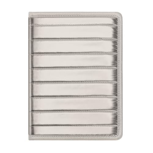Image of Padfolio /Portfolio Binder, Mini Padfolio Portfolio Binder 5 x 8 Legal Writing Pad, A5 Document Organizer Folder for Men Women,Gold