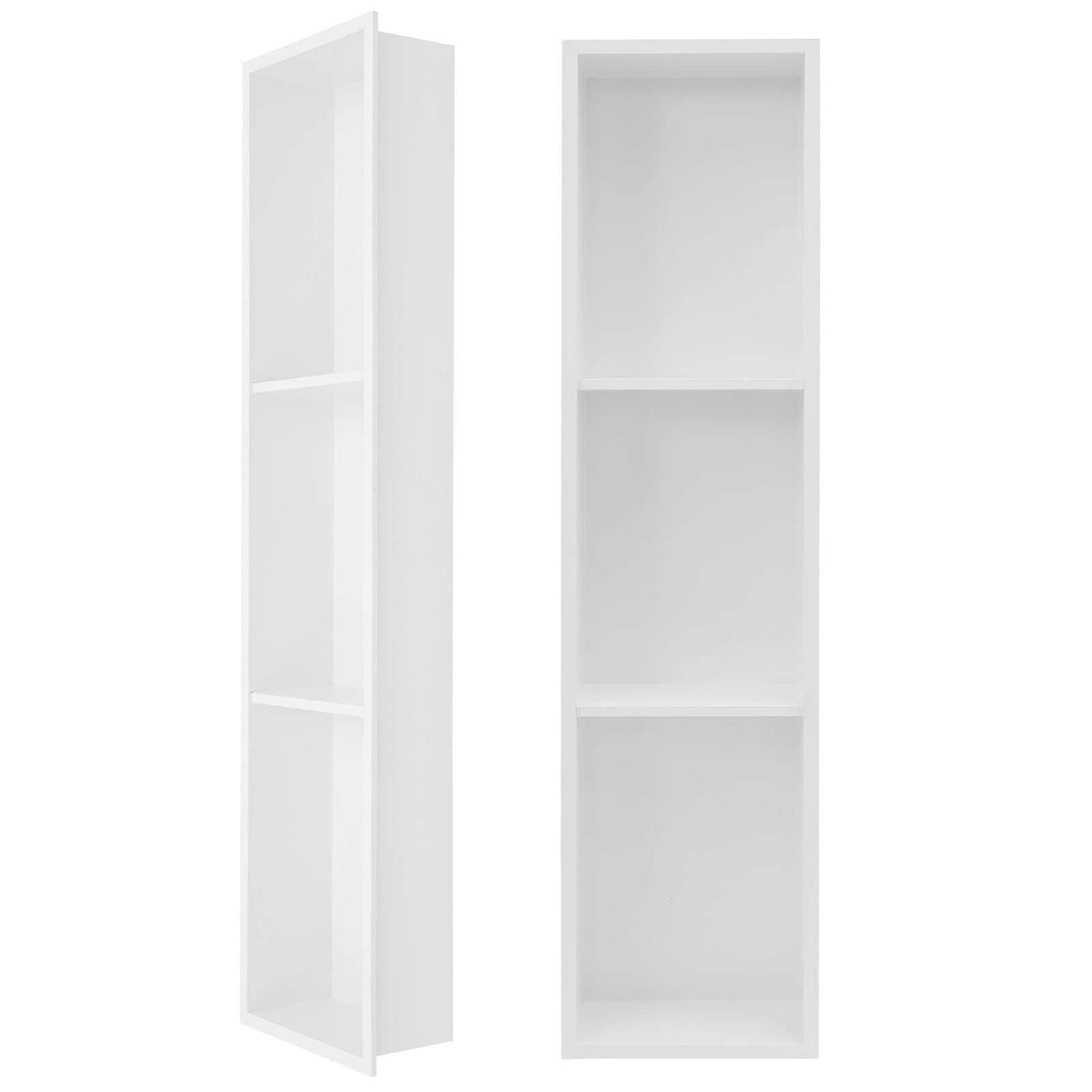 Niche de douche inox blanc minimaliste haut de gamme étagère de salle de bain encastrable