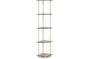 Furinno Sonoma Oak 5 Tier Corner Display Rack