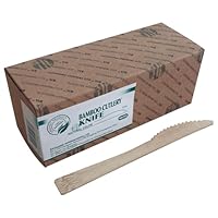 Bambus-Besteck (Messer), Bambusmesser, 17 cm, natürliches Einweg-Besteck, Geschirr für Veranstaltungen, Picknicks, Partys, umweltfreundliche Küchenutensilien, 100 % natürlicher Bambus, 100 Stück