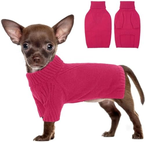 IECOii Dog Jumper XL,Extra Large Dog Jumper for Daily Christmas Clothes,Pet Thick Warm Knit Dog Clothes For Big Dogs Boy Girl,Turtleneck Dog Sweaters Fall Winter Apparel for Pitbull Labrador Retriever