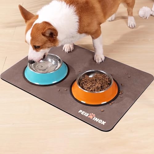 Cat Dog Food Mat, Rapid Water Absorption Dog Mat for Food and Water,100% Waterproof Cat Dog Bowl Mat, Pet Food Mat for Messy Drinkers to Protect Floors, Pet Accessories Supplies