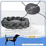 PawHut Hundebett Hundekissen kleine Hunde, Ø55 x 14 cm Hundekorb waschbarer flauschig Hundesofa Hundematte mit weiche Polsterung, Grau