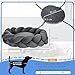 PawHut Hundebett Hundekissen kleine Hunde, Ø55 x 14 cm Hundekorb waschbarer flauschig Hundesofa Hundematte mit weiche Polsterung, Grau