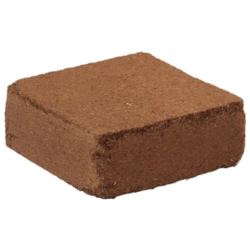 vidaXL Kokosziegel 5 STK., Kokosblock Natürlich Biologisch, Kokoserde Ziegel mit guter Wasserspeicherung Belüftung, Humusziegel Kokosfaser, 5 kg Pro Stück 25 kg Total