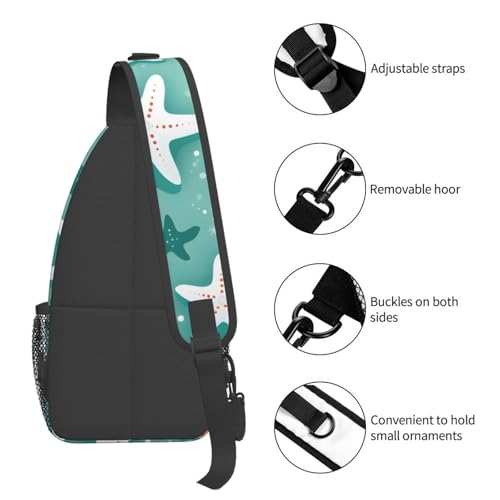 Bolso bandolera Sling con diseño de estrella de mar miniatura 5
