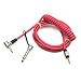Vrlinking 8767 Replacement 3.5 mm Right Angle AUX Audio Cable Cord for Dr. Dre Headphones Bose Monster Solo Beats Studio Speakers with Mic 1.2 m, 2 Piece, Red