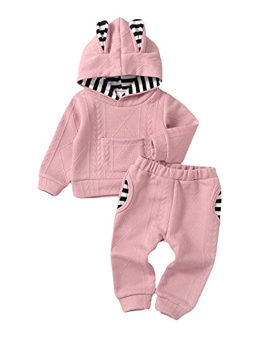 Image of Mioglrie Infant Baby Girl Clothes Tops Pants Set Toddler Girls Clothing Sweatshirts Baby Outfit for Girls