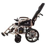 NEOCHY Fashion Portable Wheelchair Elderly Full Reclining High Back Foldable Pneumatic Tire Electrom