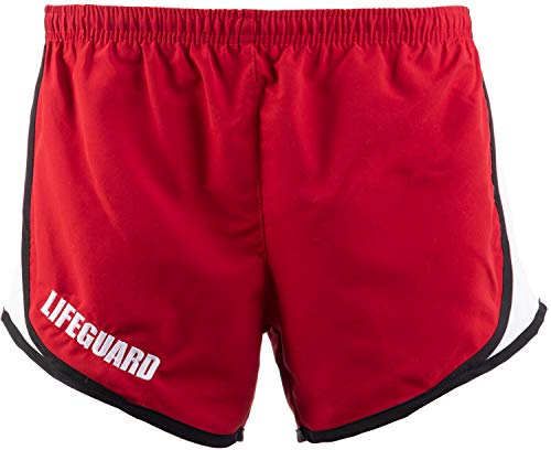 Lifeguard Running Shorts | Red Women's Lifeguarding Girly Swim Bottoms ...