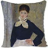 YINGD Funda de almohada decorativa con diseño de mujer impresionista, Renoir, la camarera de Argelia en Duval's Restaurant Re