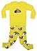Elowel Little Boy Yellow "Truck" 2 Piece Pajama Set 100% Cotton (6M-8 Years)