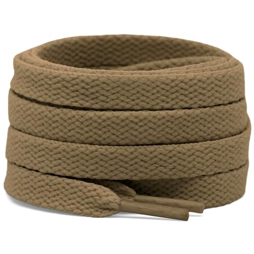 Image of DELELE 2 Pair Super Quality 24 Colors Flat Shoe laces 5 /16 inch Wide Shoelaces for Athletic Running Sneakers Shoes Boot Strings