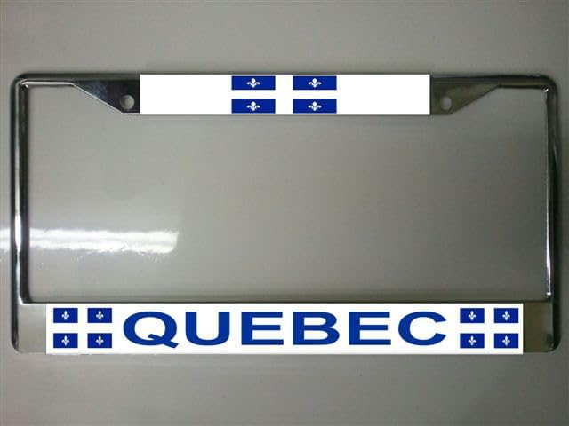 Quebec Canada License Plate Frame Free Screw Caps with This Frame