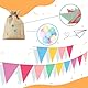 Dusor Wimpelkette Outdoor, 5 Stück 5M 60 Wimpel, Wimpelkette Kinderzimmer, Happy Birthday Girlande Geburtstag, für Party Deko, Einschulung Deko