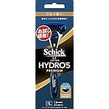 Schick(シック) ハイドロ ハイドロ5 プレミアム つるり肌へ ホルダー(刃付き) スキンガード付 5枚刃 シルバー 髭剃り カミソリ