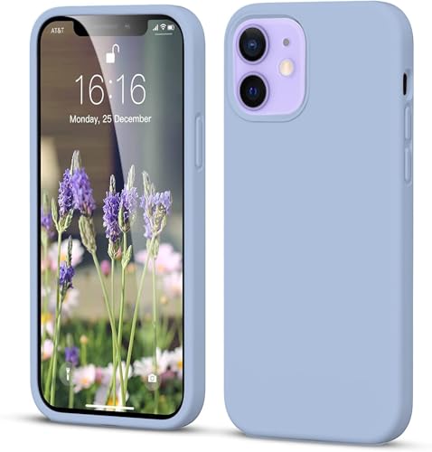Image of DIZORO Silicone Back Case for iPhone 12 /12 Pro, Soft-Touch Phone Microfiber Silicone Back Cover for iPhone 12 /12 Pro -Sierra