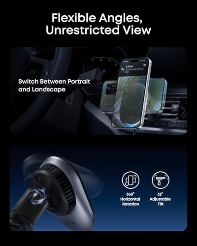 Anker Prime Qi2 25W MagSafe Compatible Wireless Car Charger Mount — view 7
